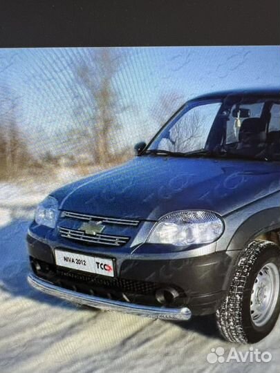 Защита переднего бампера Нива