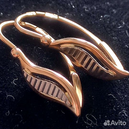 Золотые редкие серьги СССР ленинград