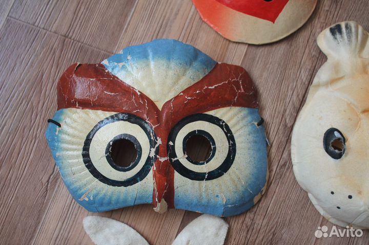 Новогодние маски винтаж для детей СССР раритет