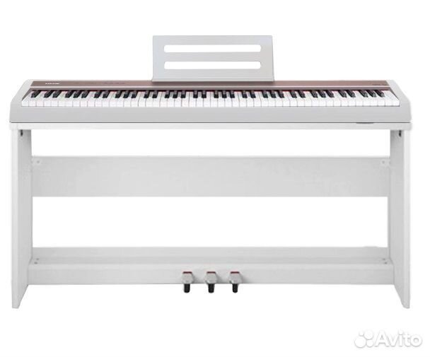 Пианино Nux NPK-10WH+ стойка с блоком из 3 педалей