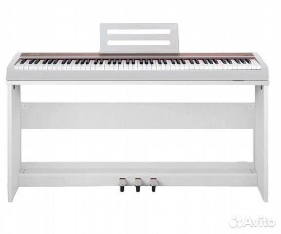 Пианино Nux NPK-10WH+ стойка с блоком из 3 педалей