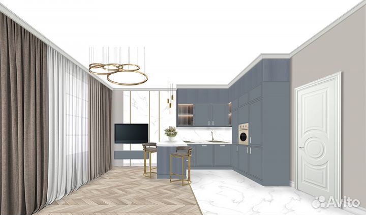 Коллаж интерьера