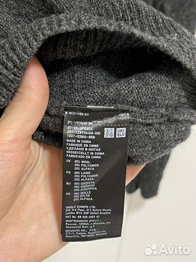 Джемпер uniqlo M шерсть альпака нейлон