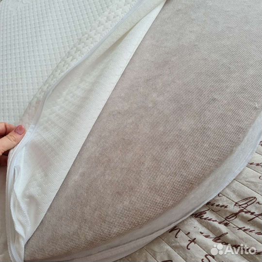 Круглый матрас на круглую кроватку +Наматрасник +3