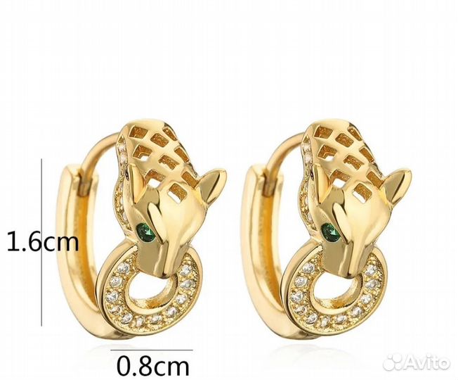 Комплект bvlgari пантера (серьги+кольцо) булгари