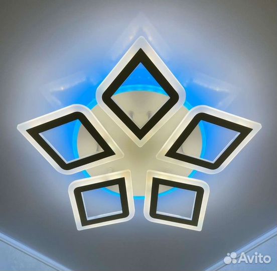 Люстра потолочная светодиодная RGB, 90вт
