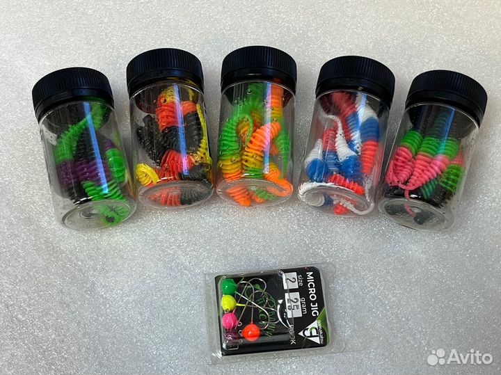 Форелевые приманки Пламп. Трехцветные и микроджиг