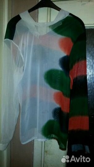 Блузка ручной работы46-48р.Еропейский стиль
