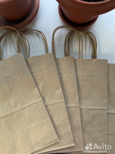 Крафтовые пакеты с ручками