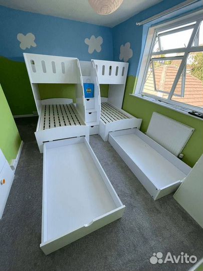 Кровать для троих детей двухэтажная