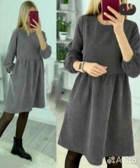 Платье микровельвет