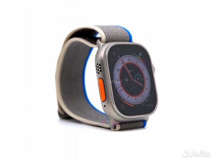 Watch Ultra 49 мм Titanium Case with Blue/Grey Tra