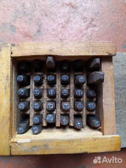 Клейма ударные буквы шрифт № 3 СССР