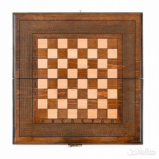 Шахматы и нарды резные Колхида 30 х 34 см бук Армения 62771