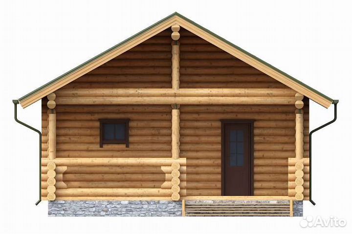 Баня из оцилиндрованого бревна Ольга 280мм