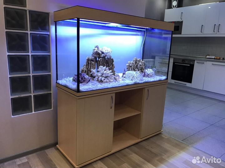 Чистка аквариума, изготовление, перевозка, монтаж