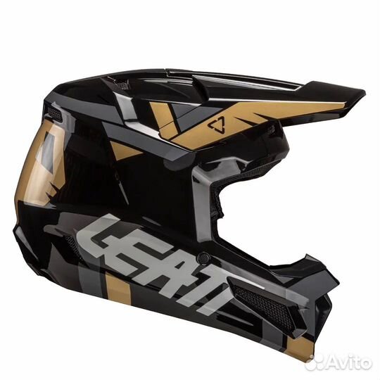 Black-Gold Шлем Leatt Moto 2.5 Неlmеt 2025