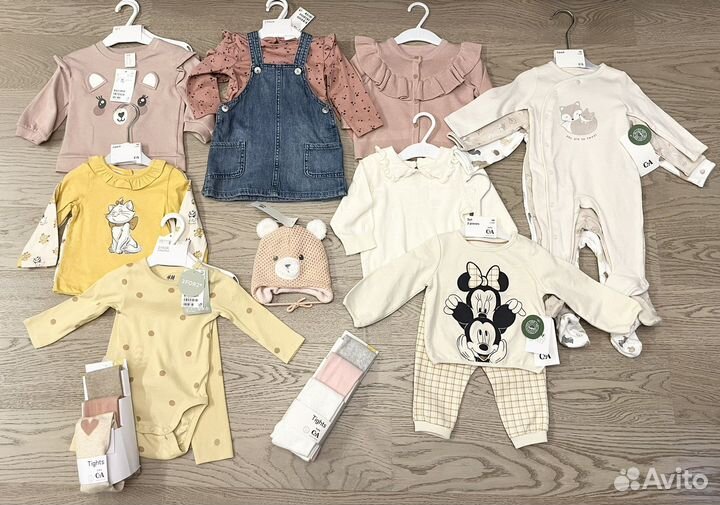 Новая одежда для девочки H&M и C&A 68