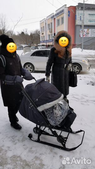 Детские санки коляска