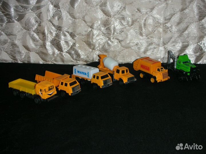 Машинки грузовики, металл, 6 шт