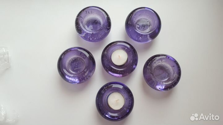 Стеклянные Подсвечник Икеа IKEA 6 штук