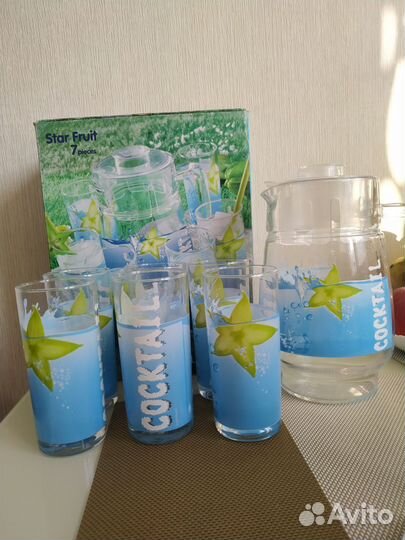 Стаканы набор 6 штук и графин