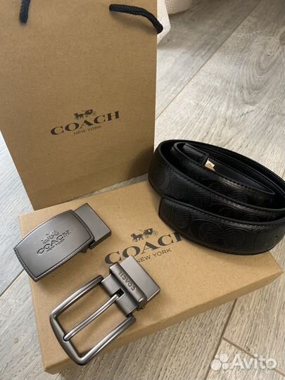 Кожанный ремень coach