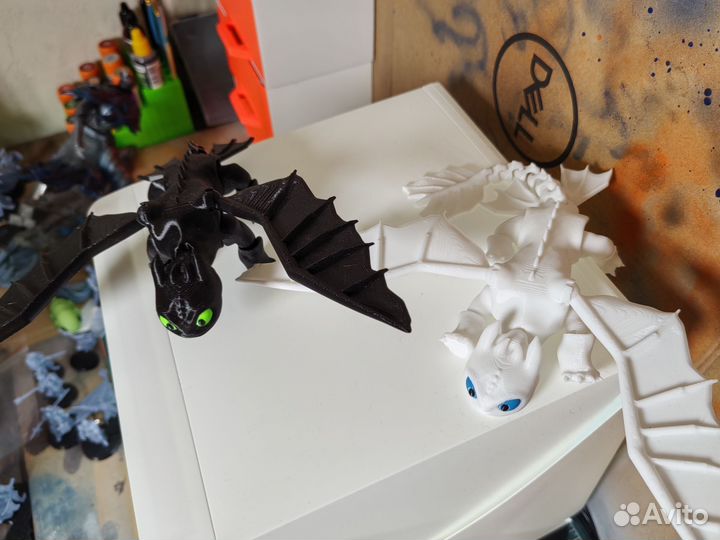 Беззубик и Дневная Фурия Подвидвижные 3D игрушки