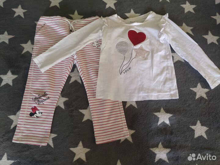 Брендовые вещи пакетом на девочку 92