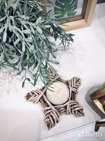 Новогодний декор- подсвечник