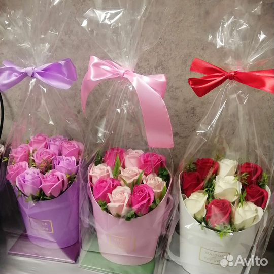 Мыльные розы,букет из мыльных роз