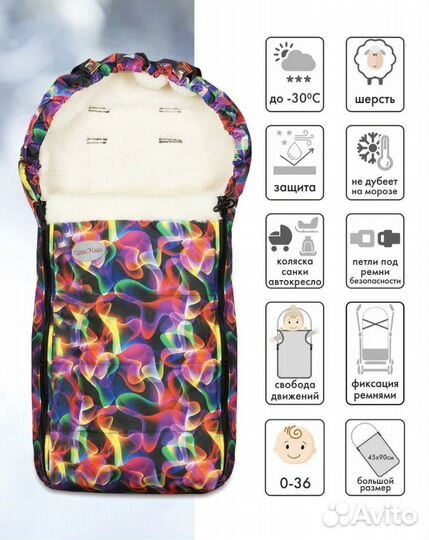 Зимний конверт в коляску