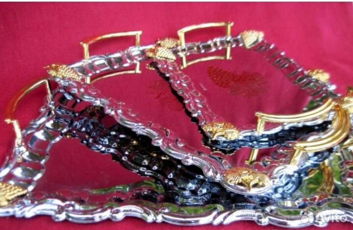 Подносы хромированные в наборе