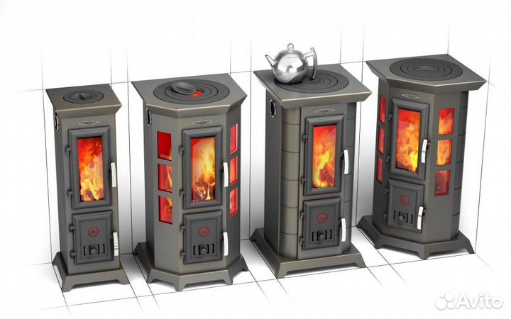 Печь-Камин Статика Тетра Печь-Камин