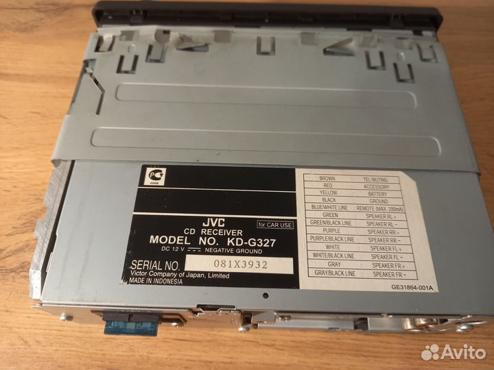 Магнитола 1 din JVC