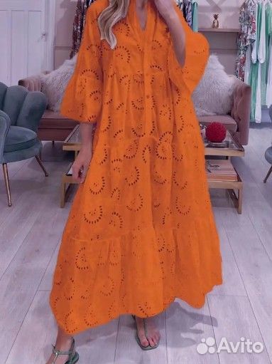 Летнее платье женское 50-52 размера из шитья