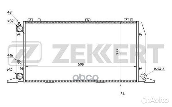 Радиатор охлаждения двигателя Audi 80 IV V 86