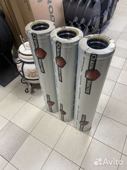 Сэндвич труба для дымохода 115/200 - 1м - нерж 1мм