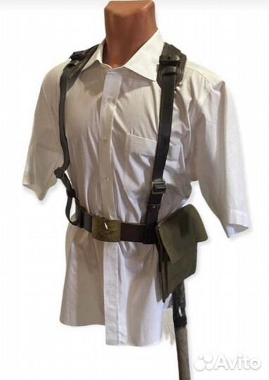 Подтяжки мужские кожаные