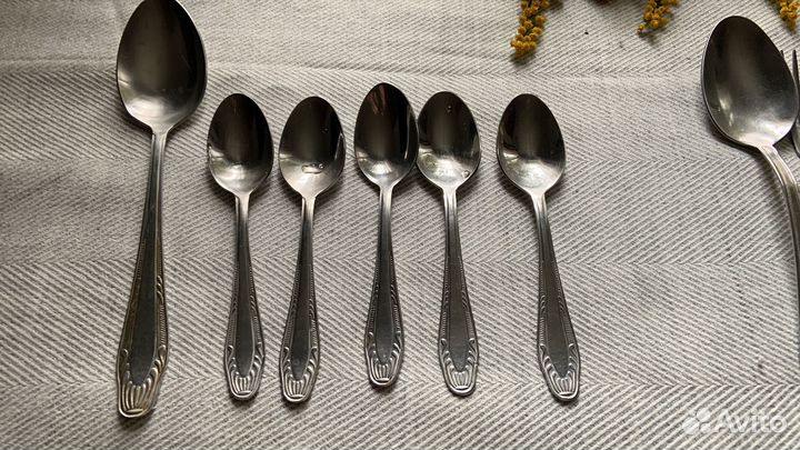 Набор вилок и ложек ссср,мельхиор. столовый набор