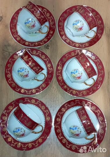 Сервиз чайный Мадонна (Бавария) 24 каратное золото