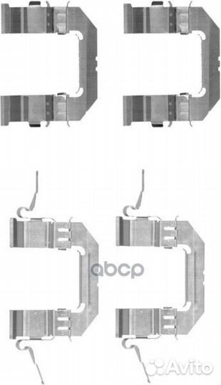 Монтажный комплект тормозных колодок передний I