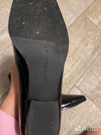 Кожаные ботильоны Love republic