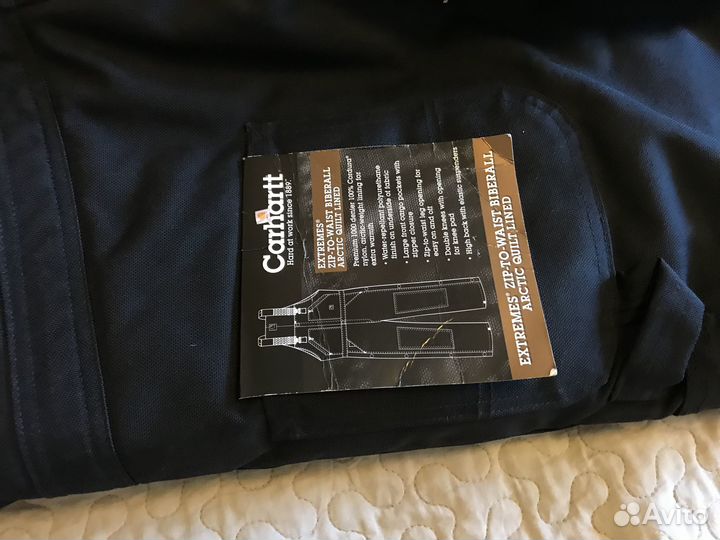 Зимний Полукомбинезон Carhartt r33blk 36х32рр