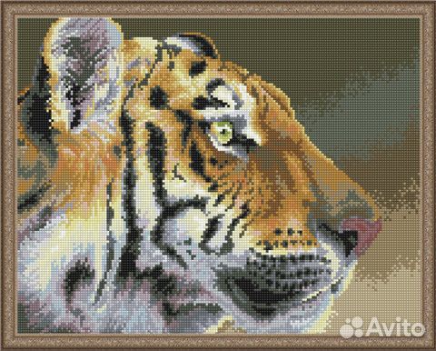 Алмазная вышивка 40х50 Величественный тигр