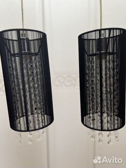Светильник подвесной с хрусталем