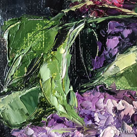 Сирень. Картина маслом. 40х40