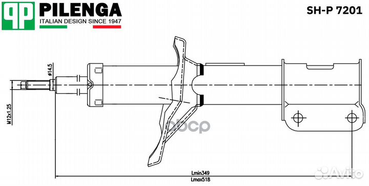 Амортизатор chevrolet lacetti/daewoo nubira 04