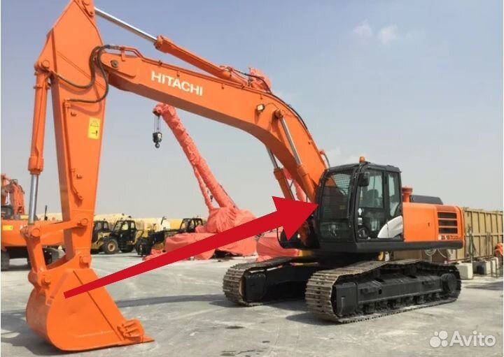 Стекло лобовое кузовное на Hitachi zx 180/470 lc-3