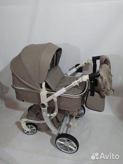 Коляска новая Farfello 3в1 и 2в1. Цвет Латте